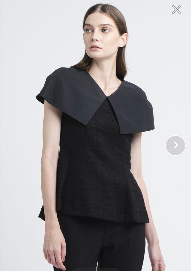 新品タグ付き　エストネーション　ビッグカラーツィーディーブラウス　ブラック