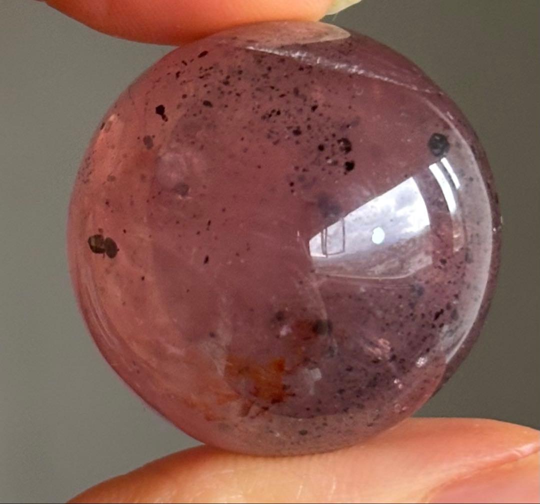 レア　高品質　ドラゴンフルーツダブルスターローズクォーツ　スフィア　マイカ