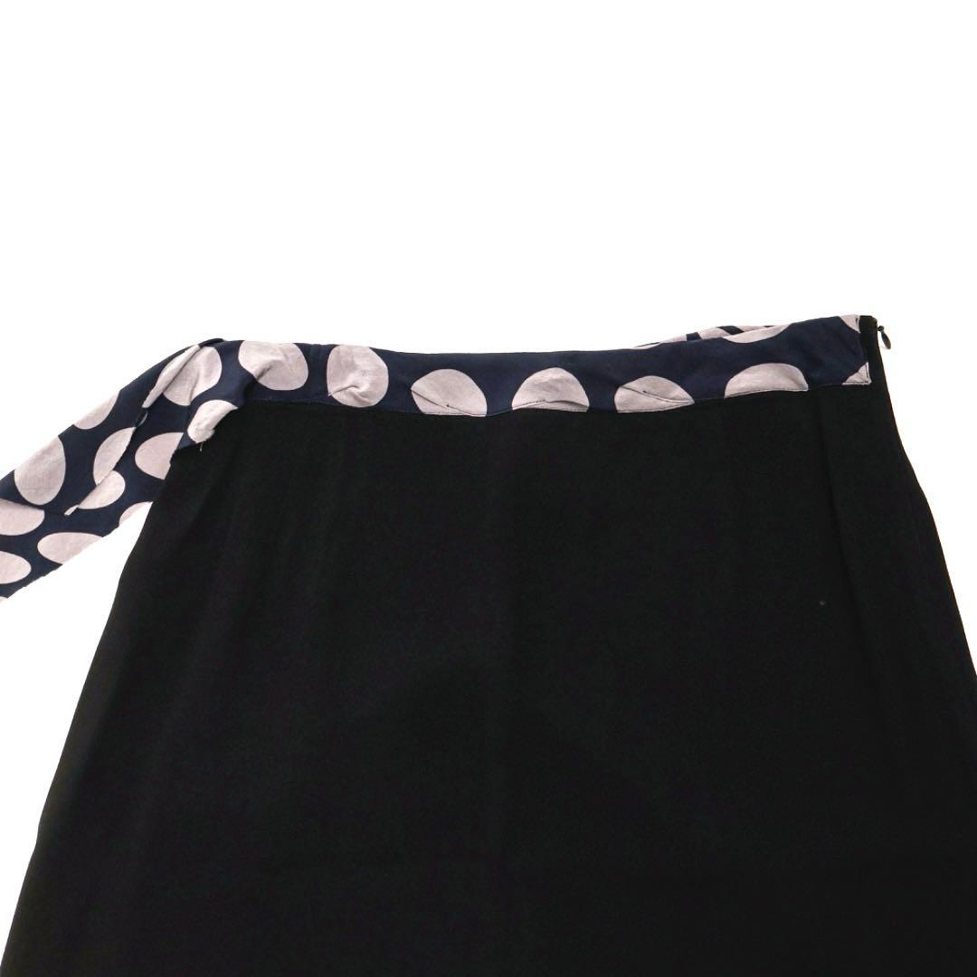 H2152◾️マルタンマルジェラ　水玉柄膝丈スカート　Aライン