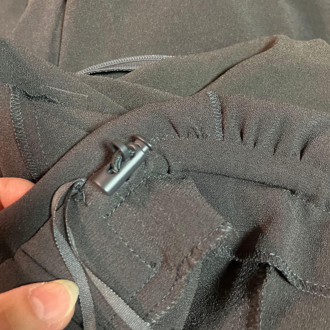 デプレ　ジャージーライクジョーゼット オールインワン36Mチャコールグレー