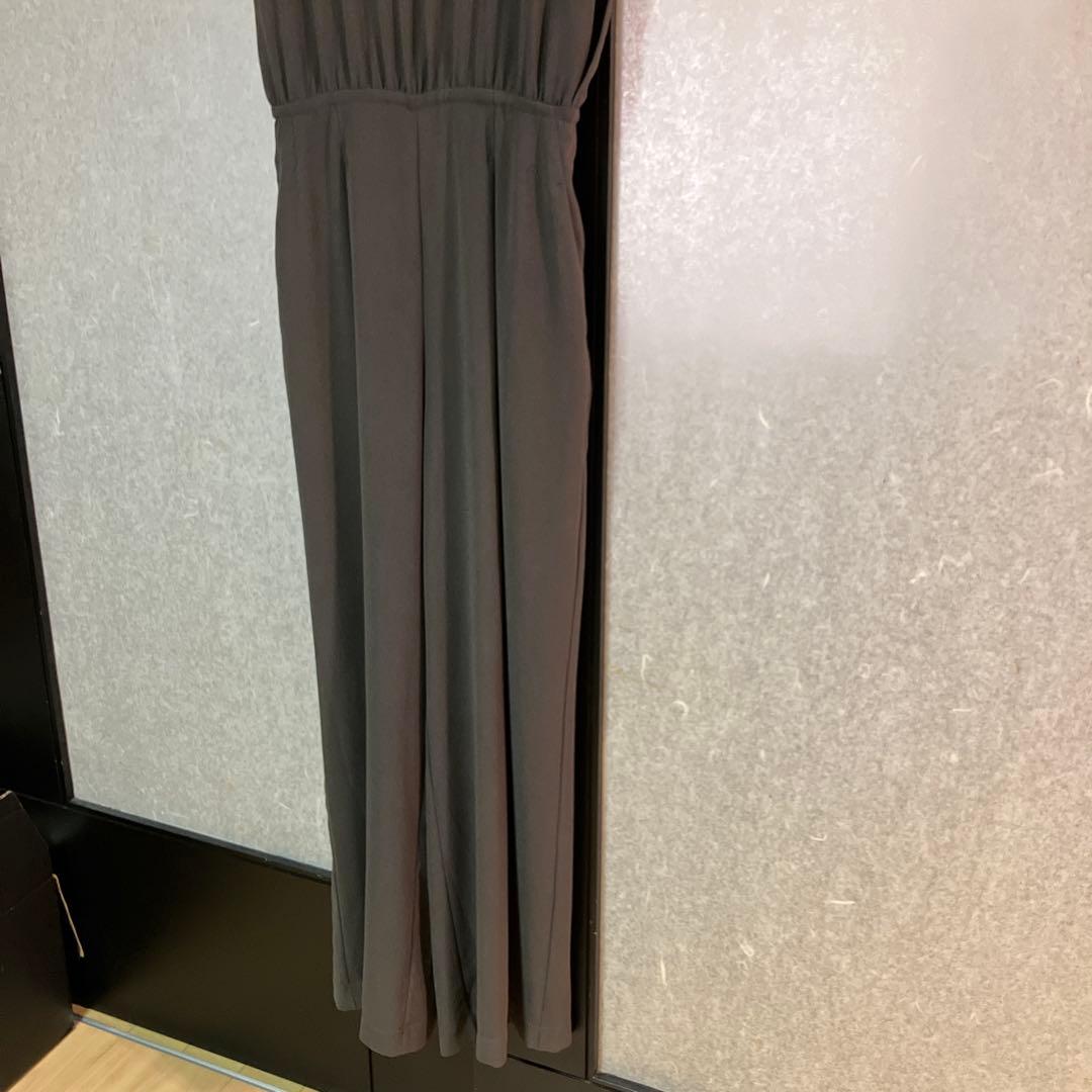 デプレ　ジャージーライクジョーゼット オールインワン36Mチャコールグレー