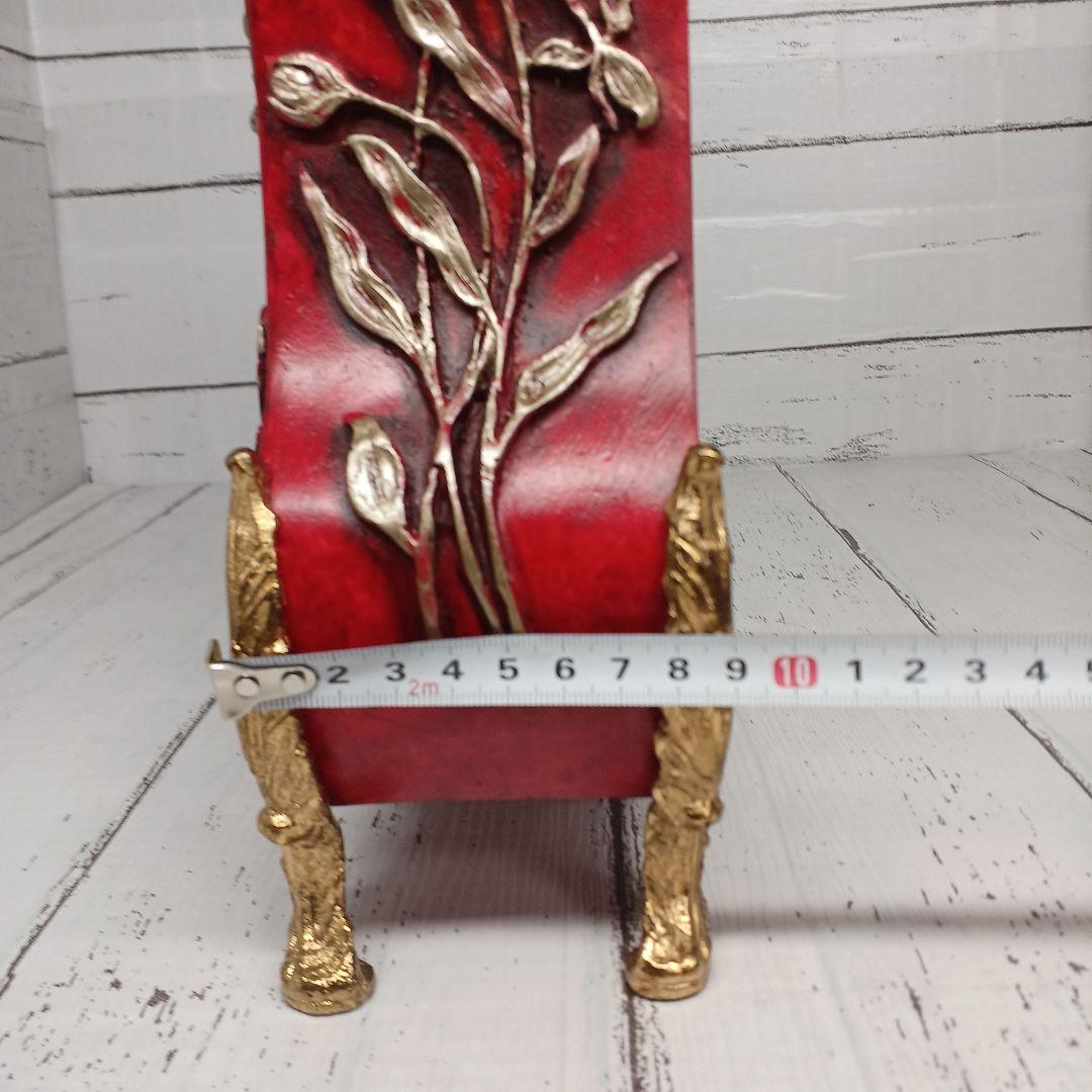 送料込み☆アンティーク【置時計/アトム回転振り子】レッド