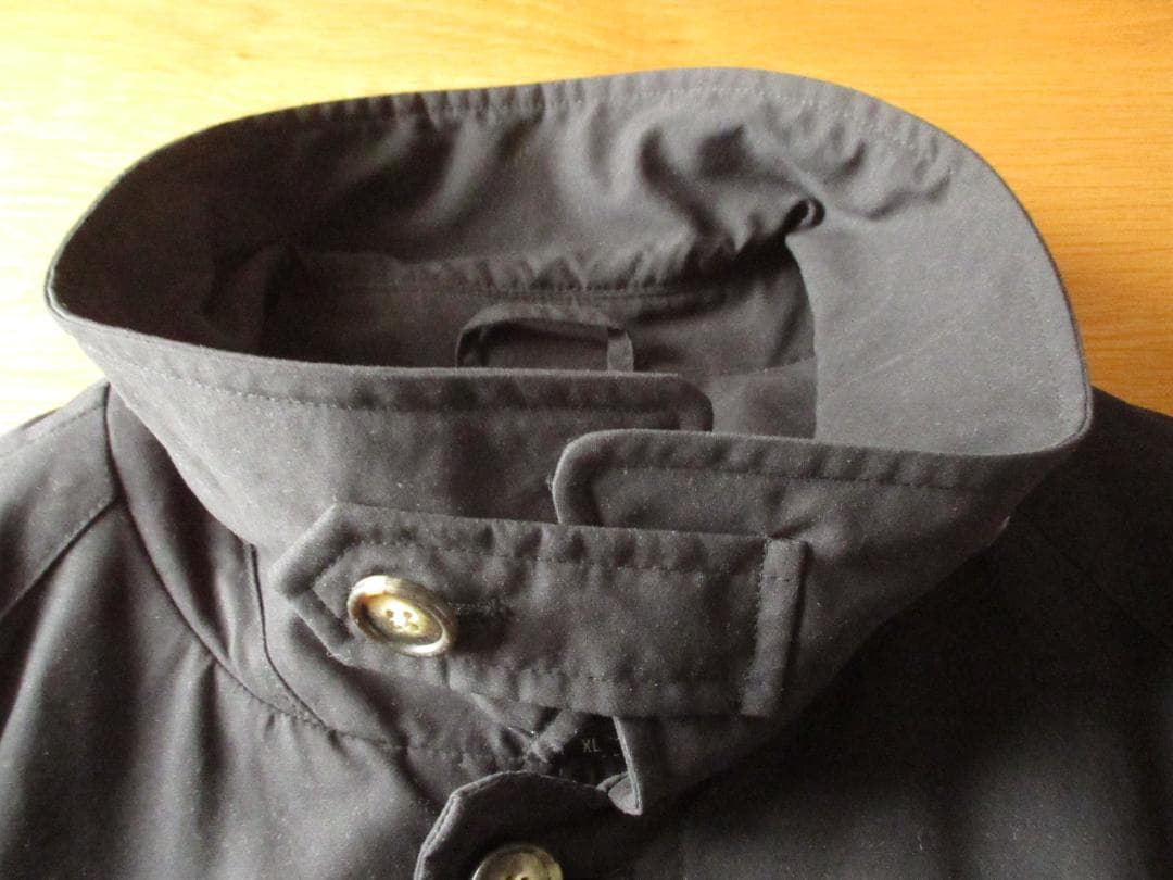 ★美品ランズエンドLANDS'END'90sステンカラーコートXL46-48黒