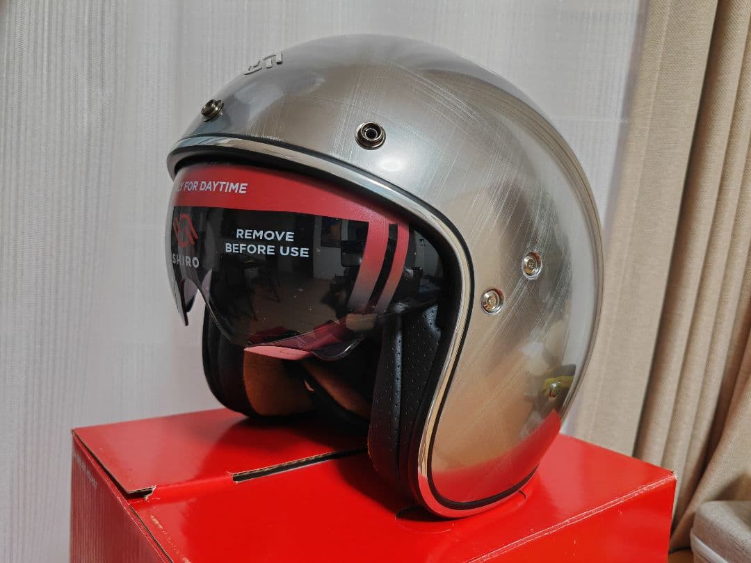 SHIRO SH-215 ジェットヘルメット シルバー