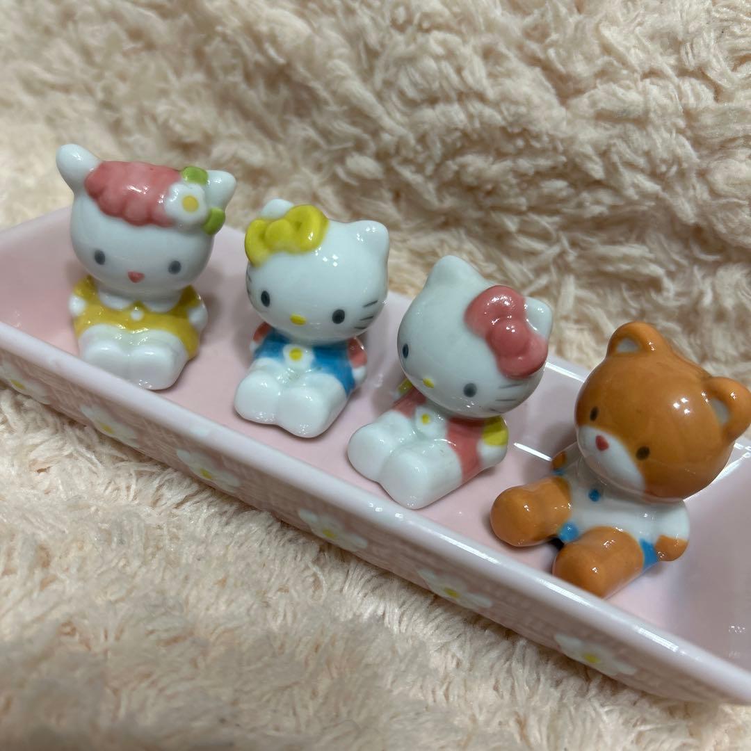 ハローキティ 箸置きセット　ミミィ くま ひつじ マスコット 1996年製