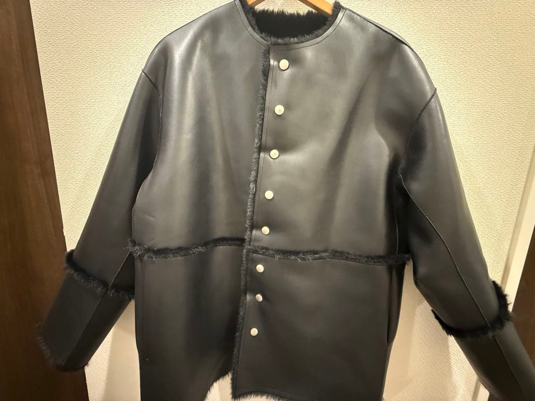 MACPHEE フェイクムートン リバーシブルショートコート