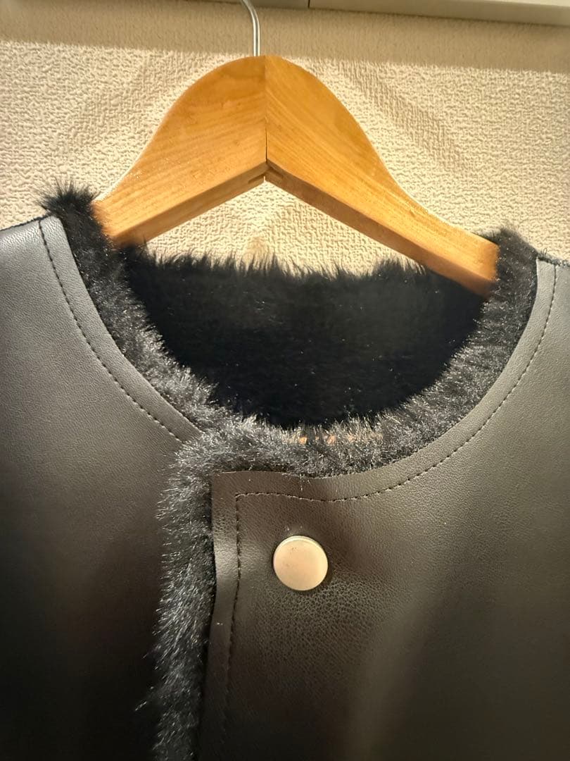 MACPHEE フェイクムートン リバーシブルショートコート
