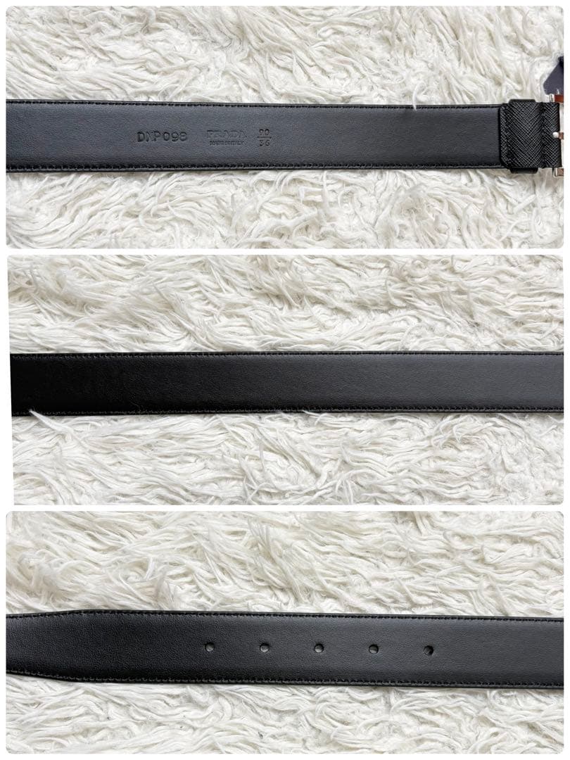 【正規品】未使用タグ付き　PRADA サフィアーノレザー ベルト サイズ90