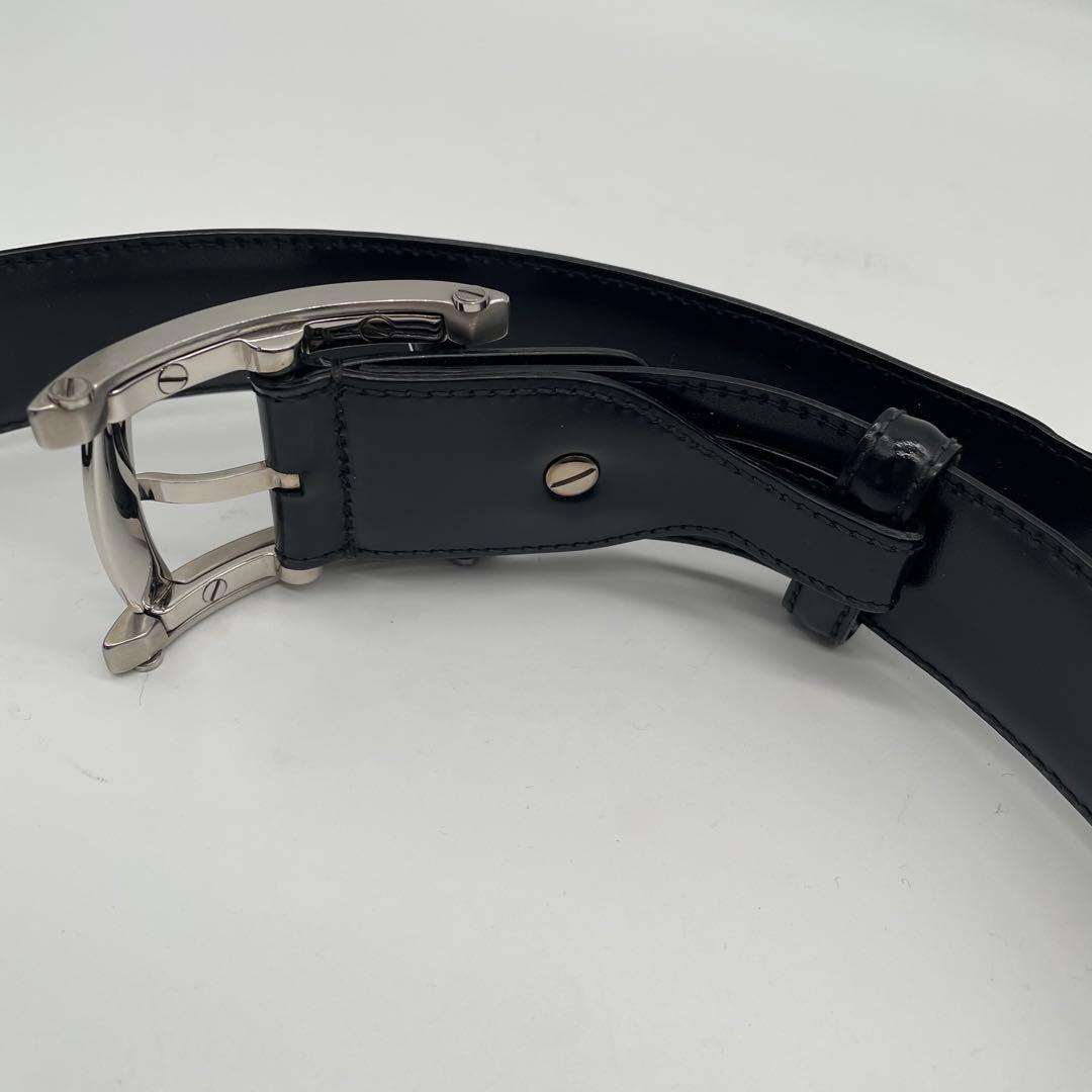 ブルガリ BVLGARI アショーマ ベルト レザー メンズ 黒 115/46