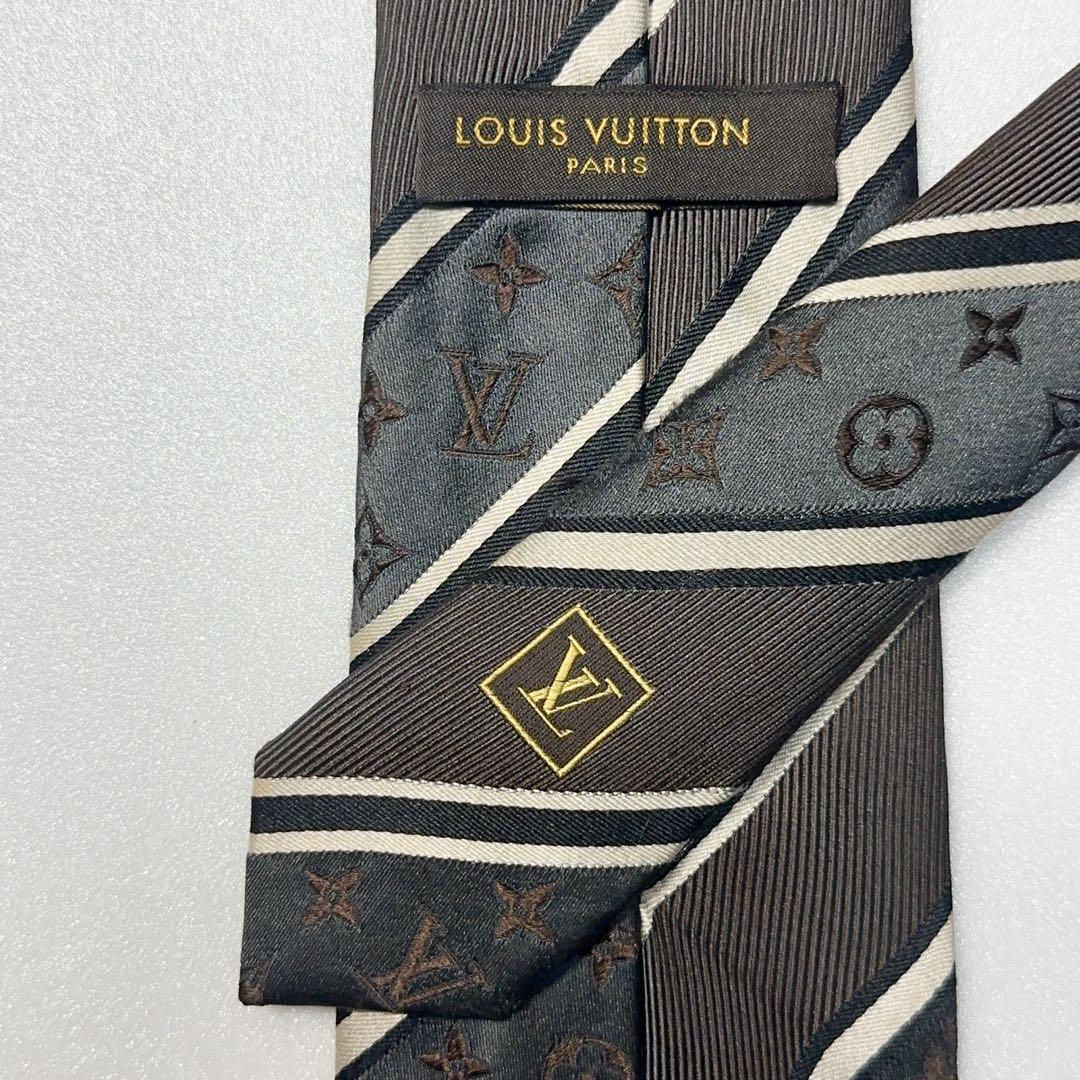 LOUIS VUITTON ルイヴィトン ネクタイ モノグラム ブラック