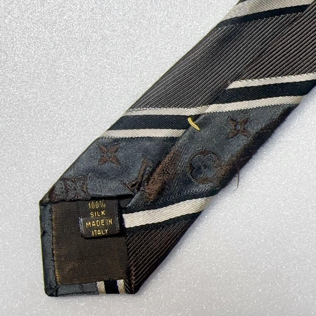 LOUIS VUITTON ルイヴィトン ネクタイ モノグラム ブラック