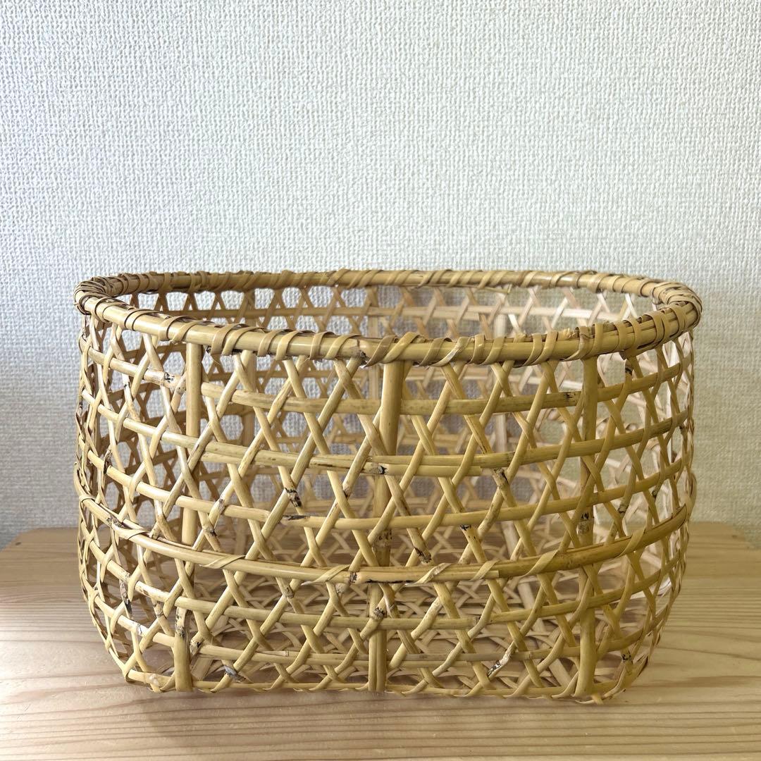 青森県 根曲竹 収納かご