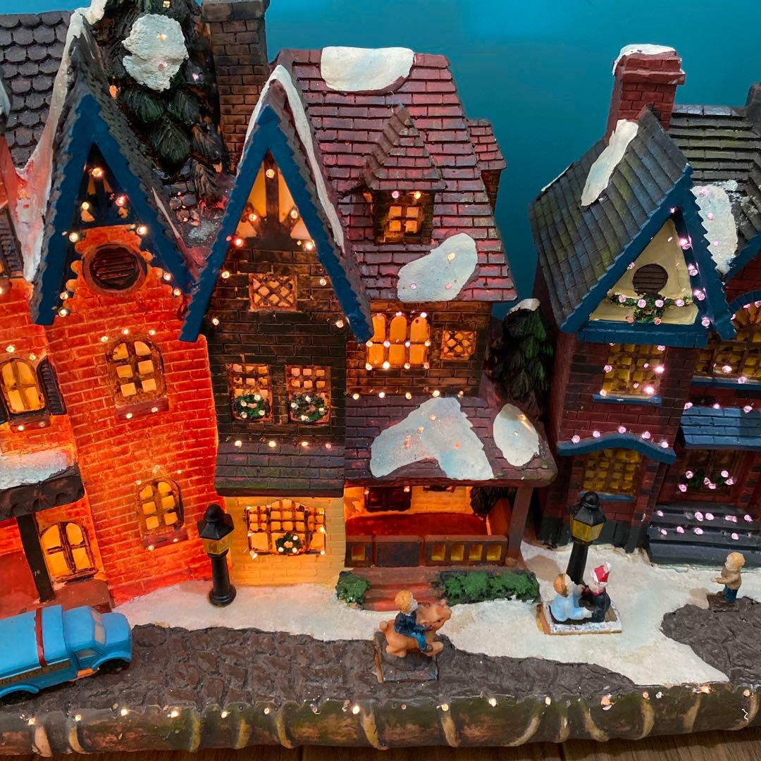 ビンテージ/ クリスマス村の装飾品/アダプター付き