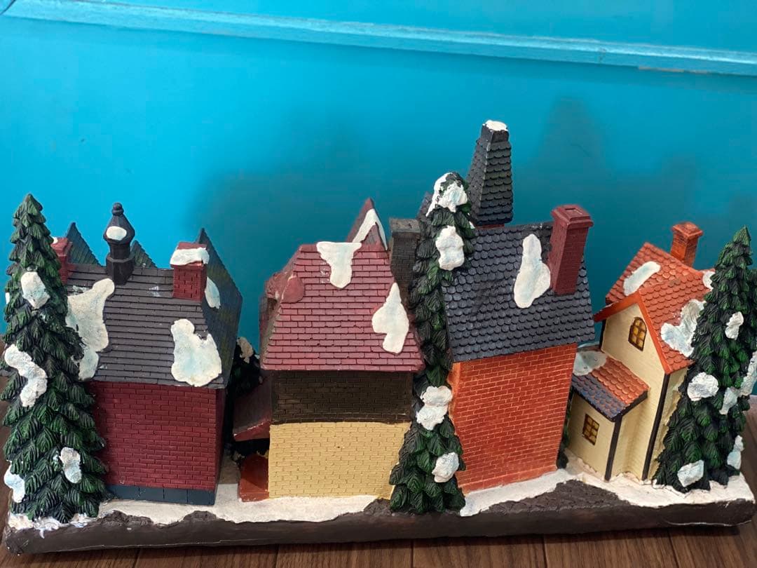 ビンテージ/ クリスマス村の装飾品/アダプター付き