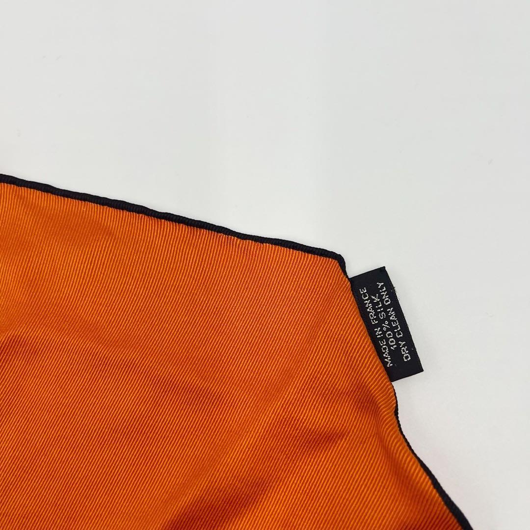 エルメス HERMES　ひし形　カレ　ロザンジュ スカーフ シルク　オレンジ