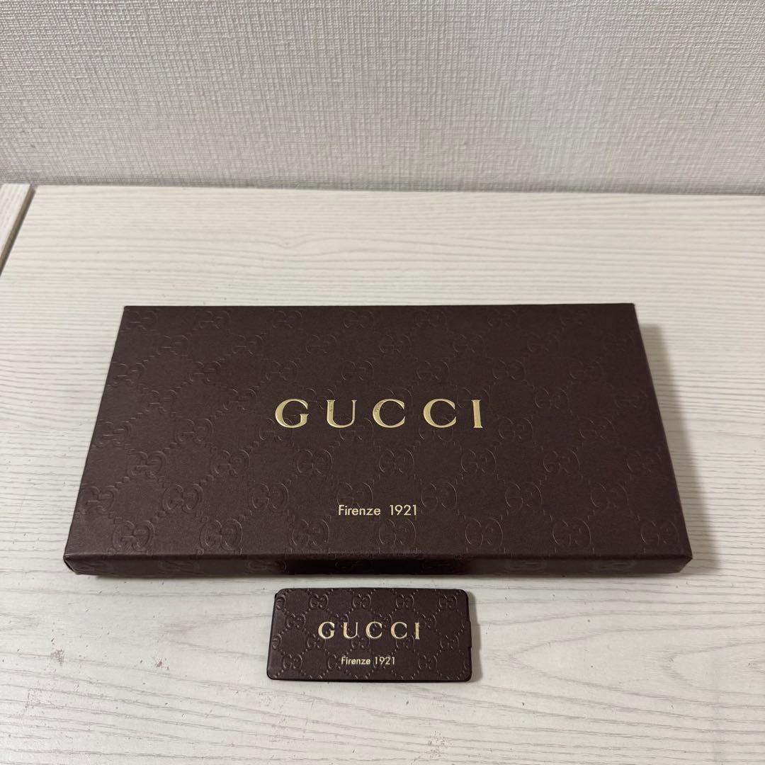 【新品同様】GUCCI グッチ ネクタイ　パープル×ボルドー　GG ストライプ