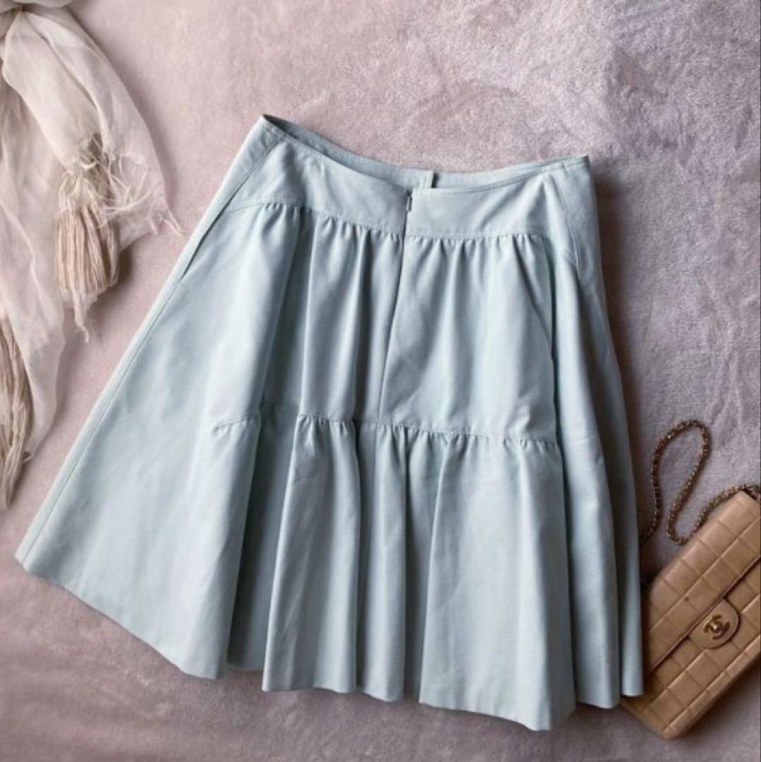 フォクシー＊Skirt Lily バックティアードスカート 7.5万＊ミント