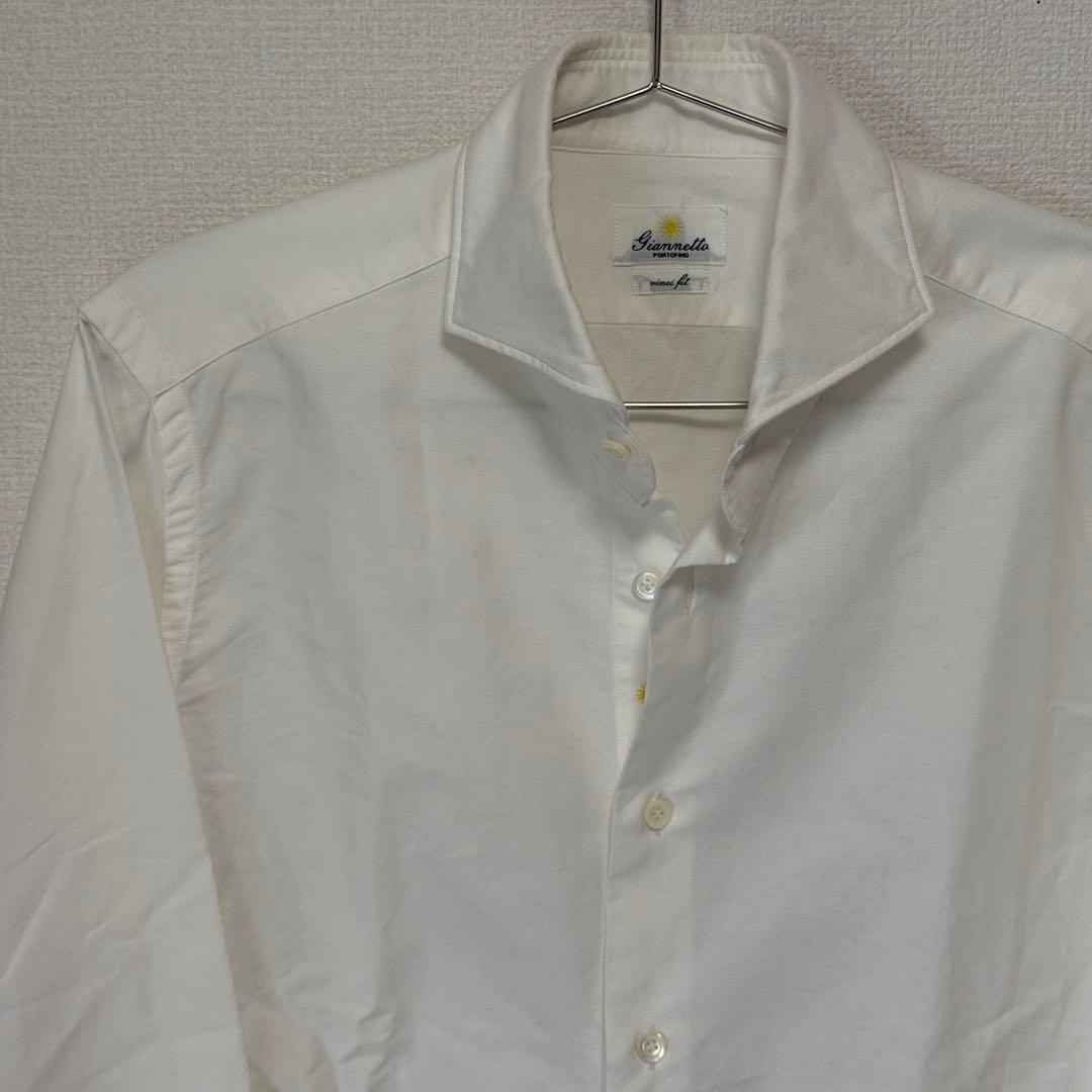 giannetto ジャンネット コットン 長袖シャツ ホワイト 40