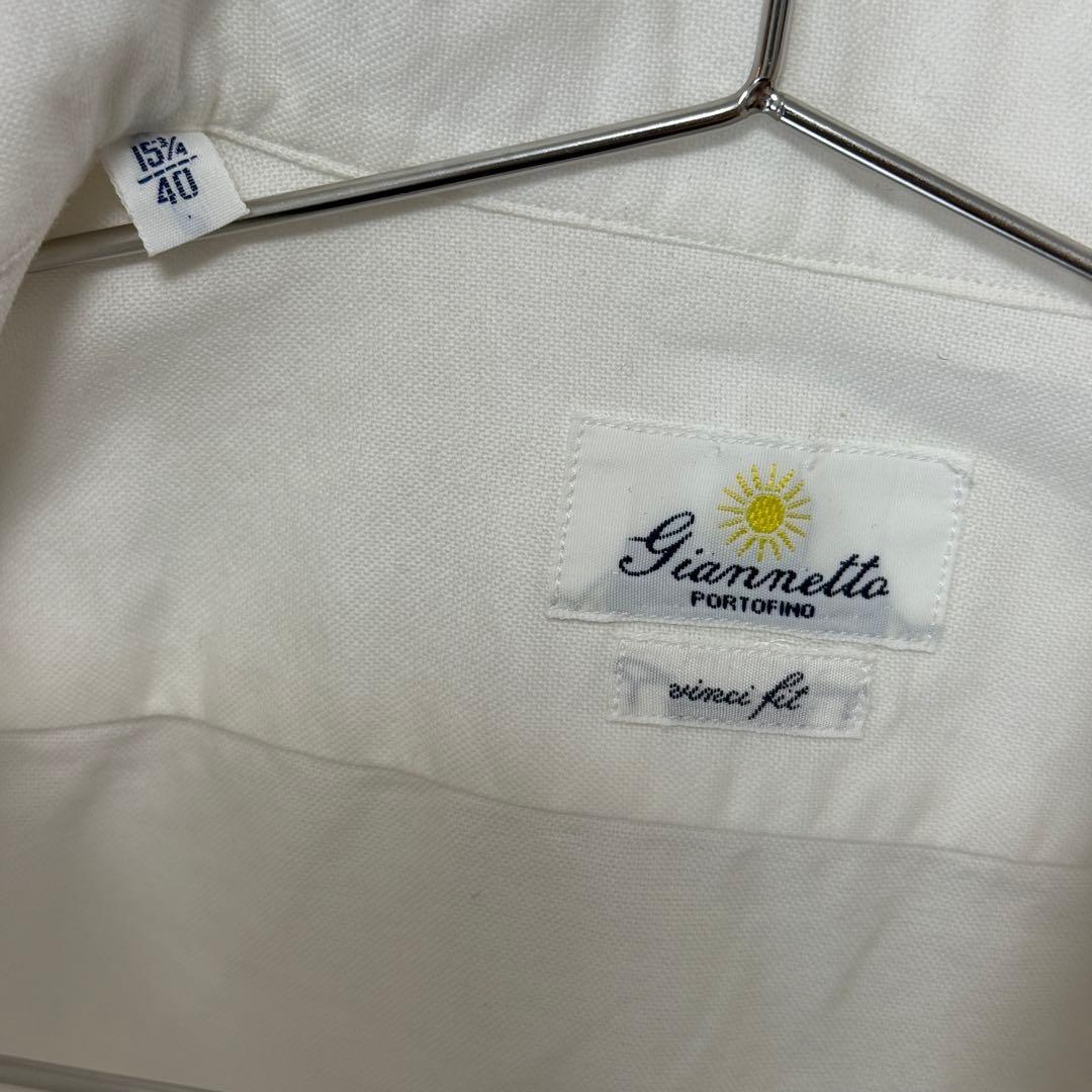 giannetto ジャンネット コットン 長袖シャツ ホワイト 40