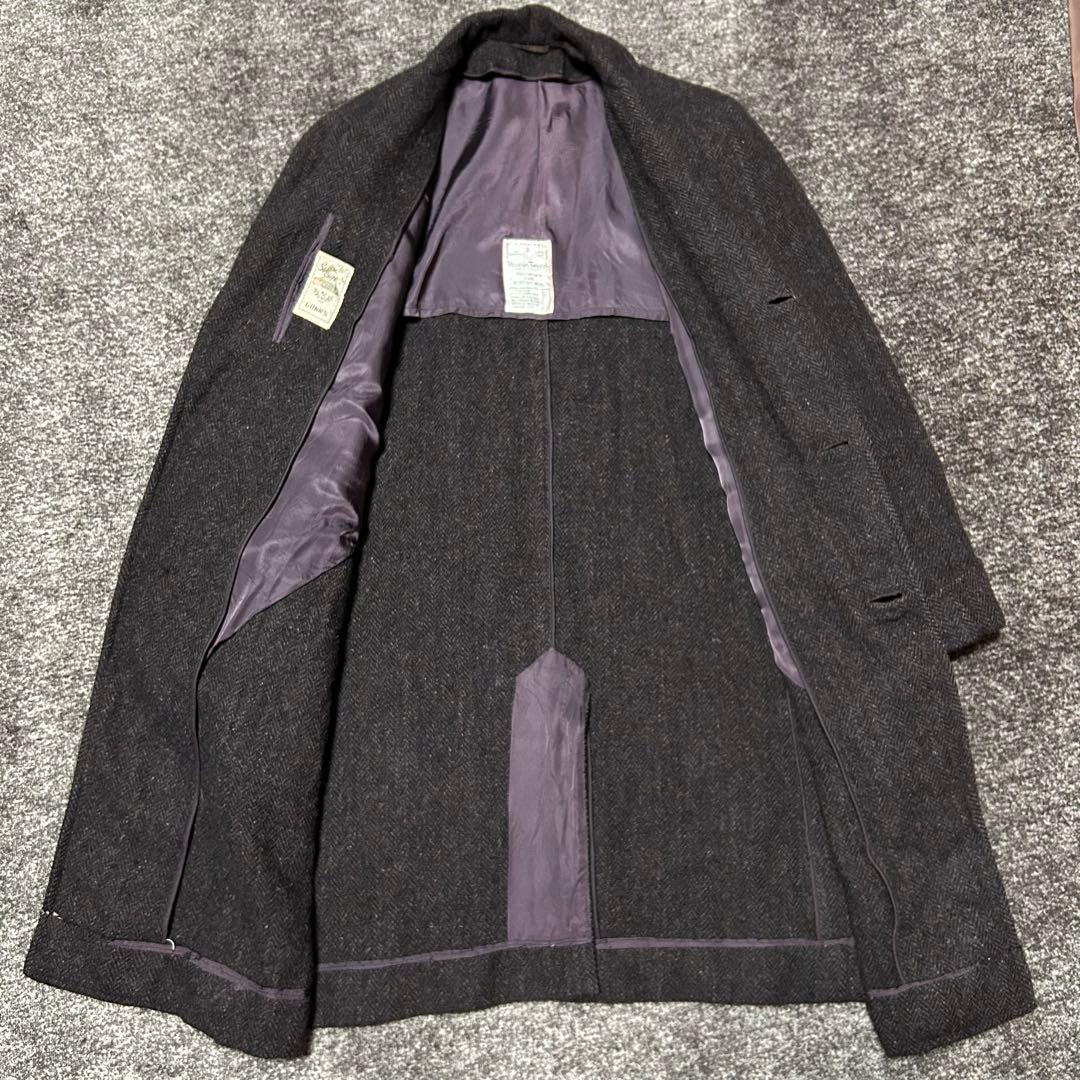 60's ハリスツイード　ヴィンテージ　チェスターコート　古着　貴重