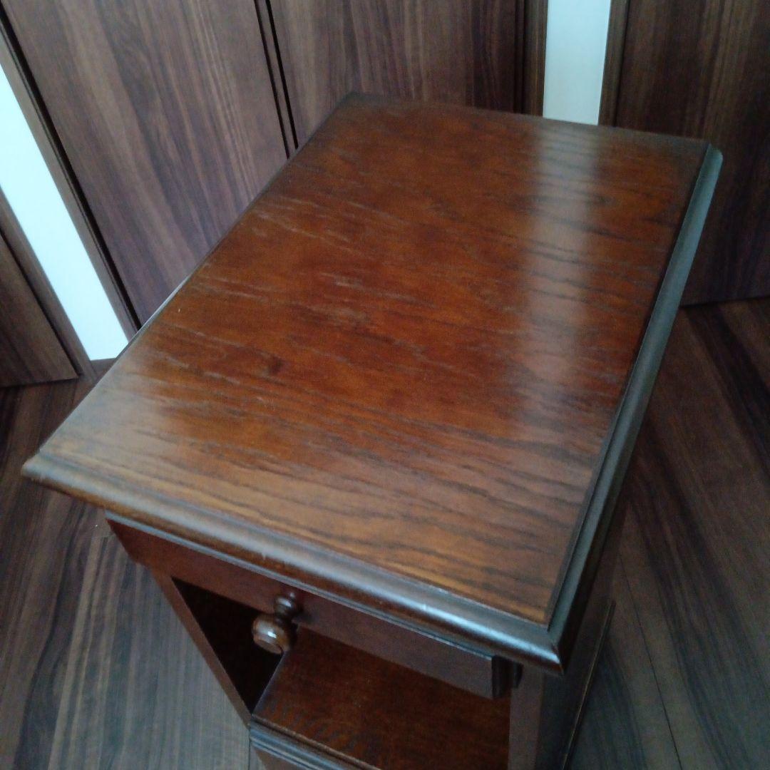 昭和レトロ家具 越後民芸 木製電話台・サイドチェスト高さ約86cm