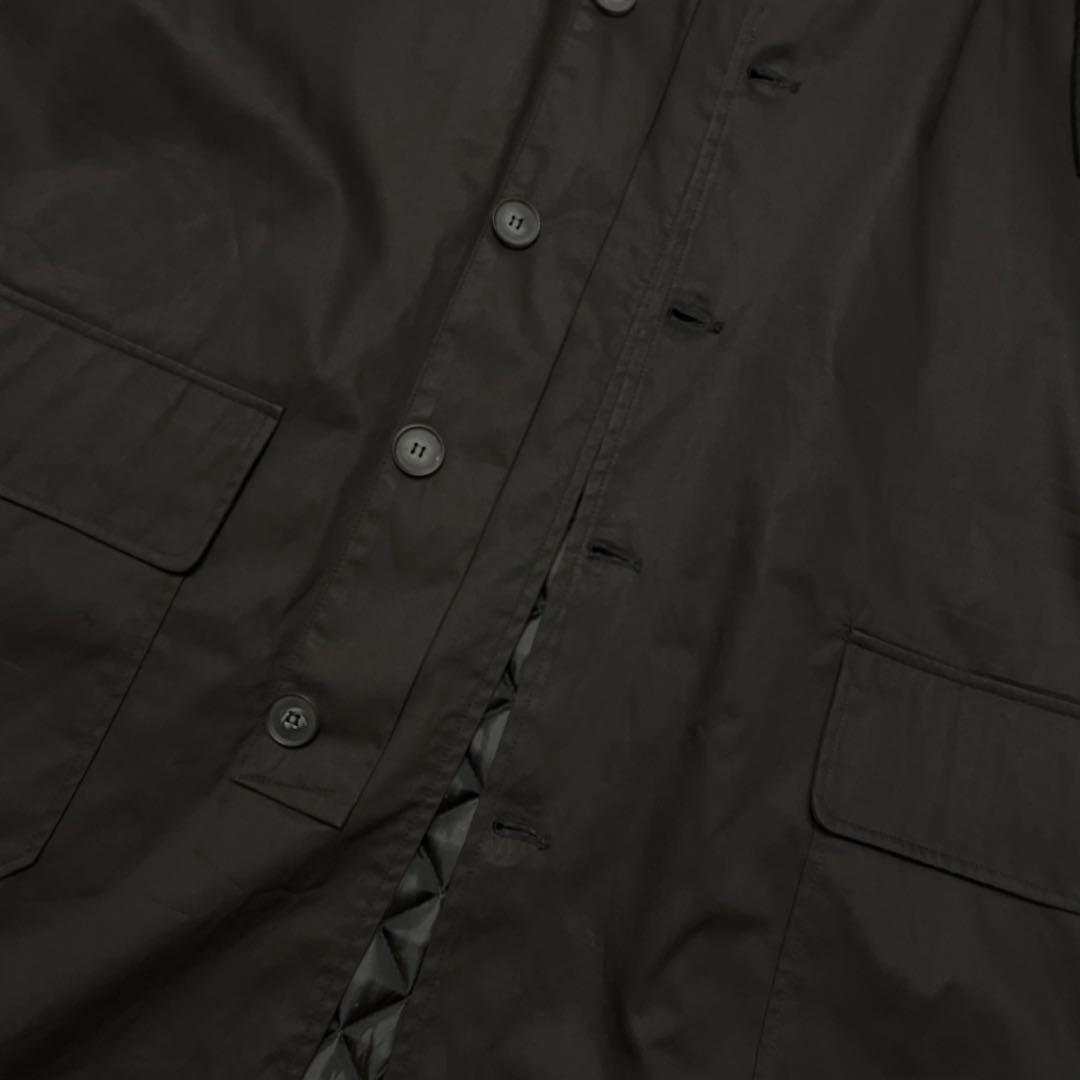 【美品】USED 00s 中綿キルティング フード付き ロングコート ブラック