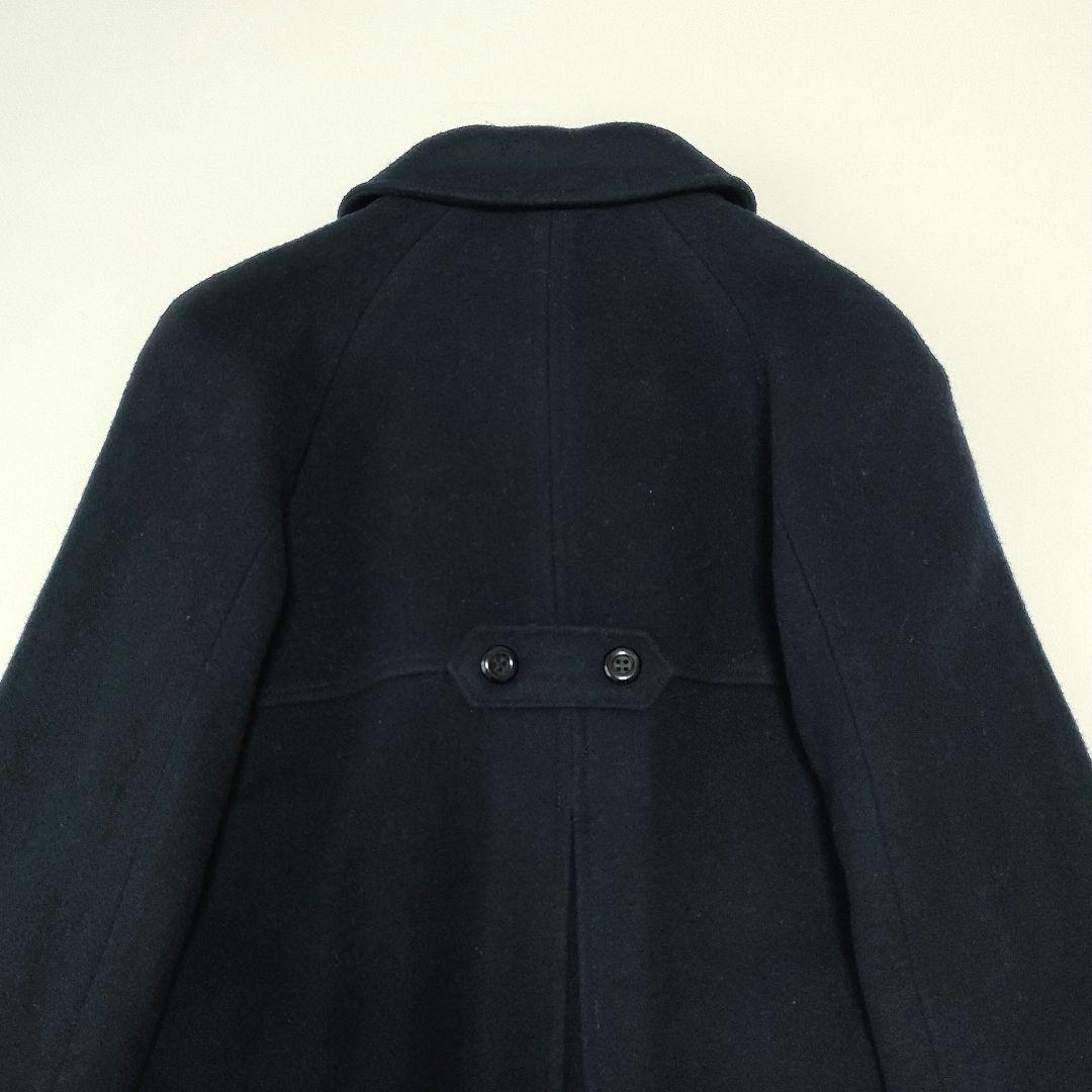 【美品】クミキョク　ロングウールコート　丸襟　女の子　お受験　通学　紺　140