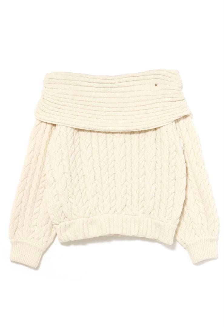 トップス andmary Kiki cable loose knit ivory
