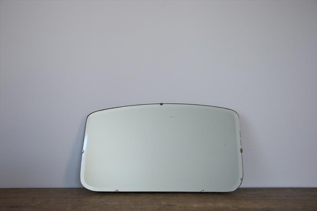 英国アンティーク壁掛けカッティングミラー/ベベルドミラー/鏡(92-58-2)