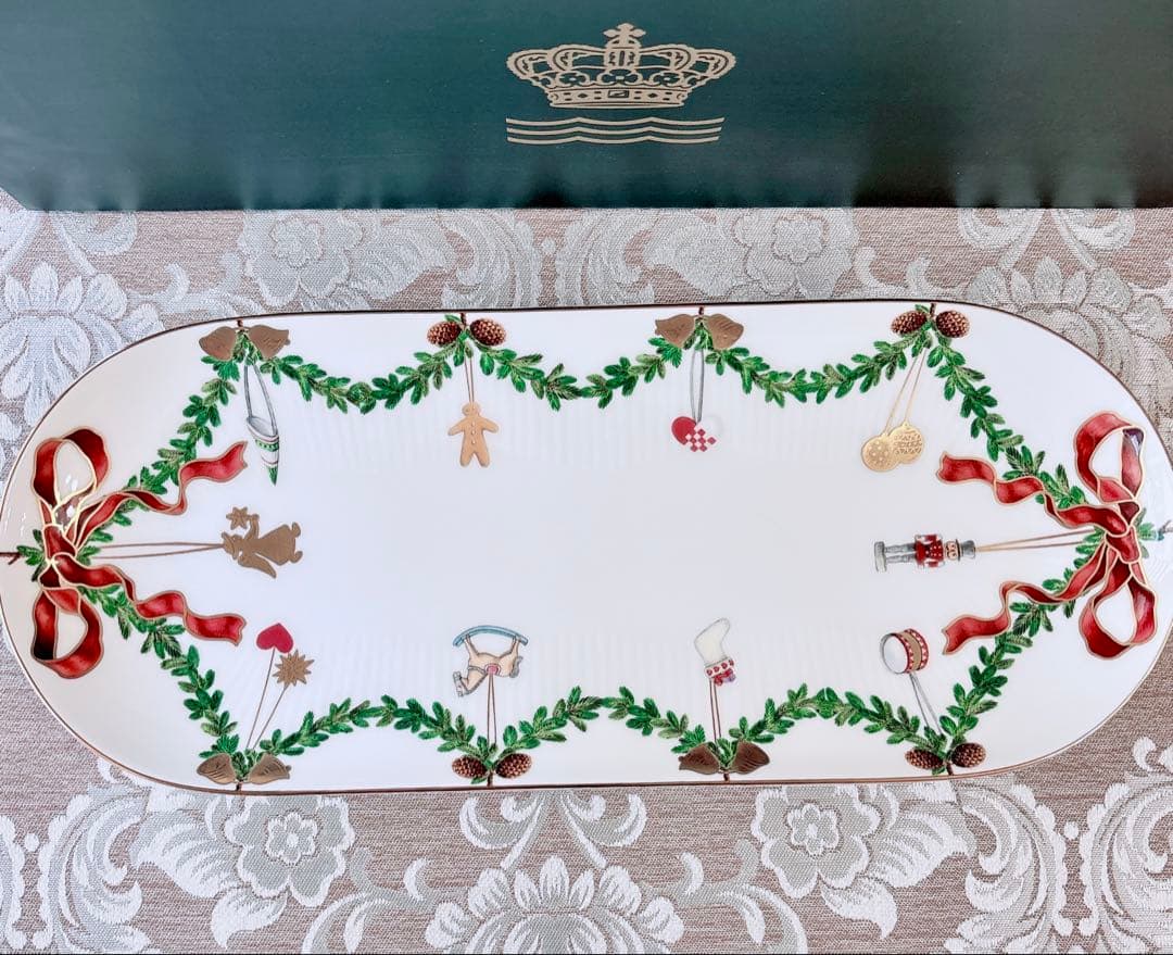 未使用❤️ロイヤルコペンハーゲン❤️スターフルーテッド❤️長皿　クリスマス