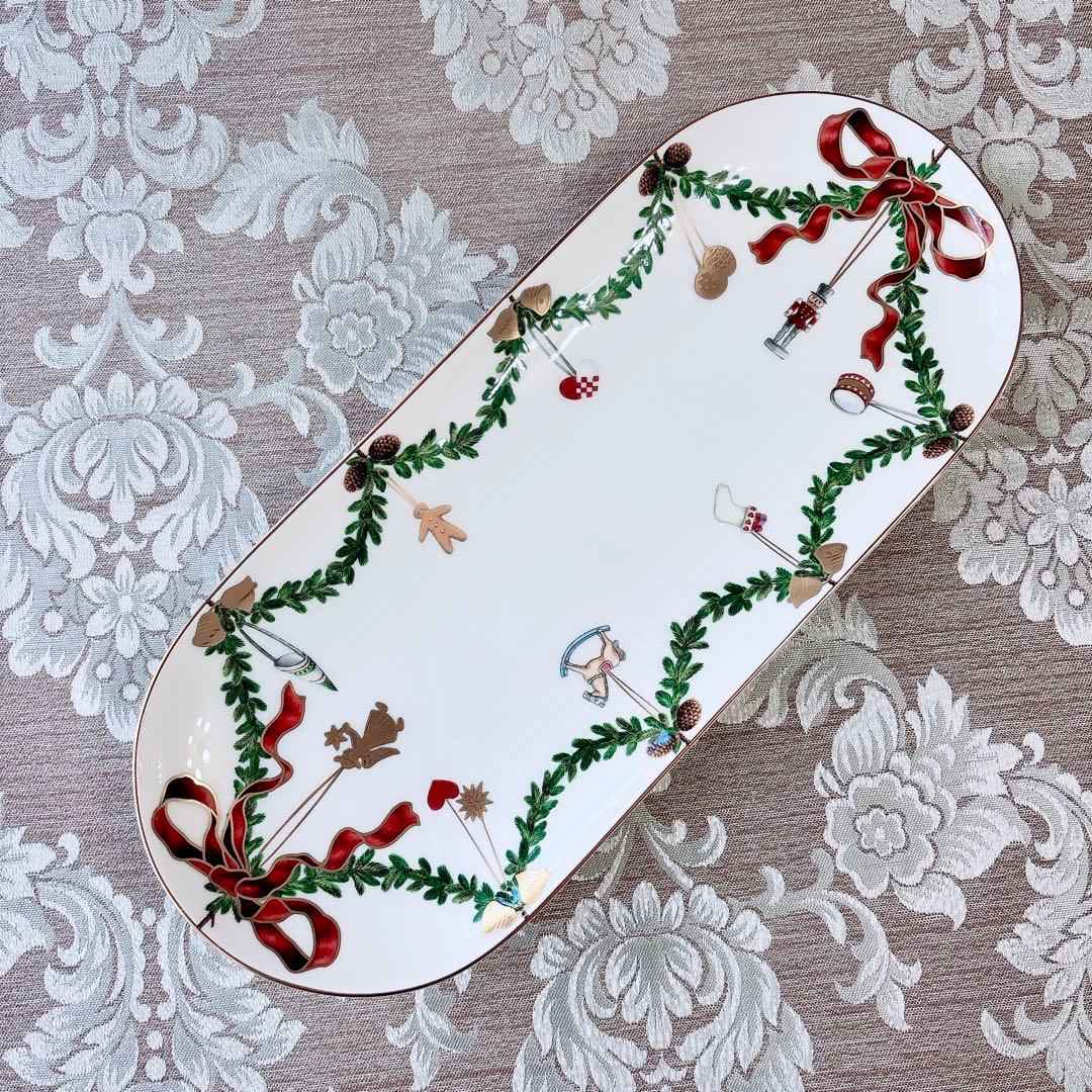 未使用❤️ロイヤルコペンハーゲン❤️スターフルーテッド❤️長皿　クリスマス