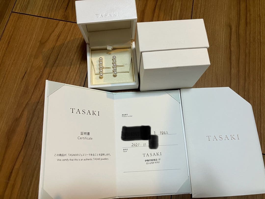 美品　TASAKI　バランスピアス　サクラゴールド