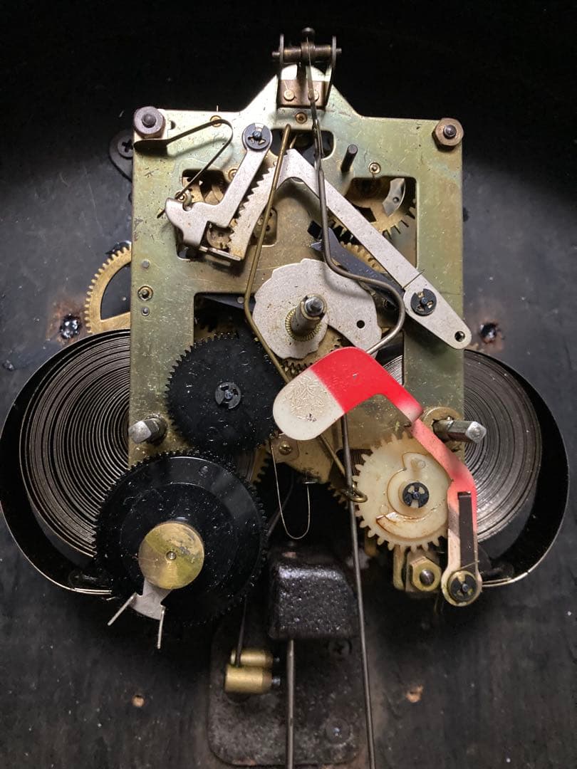 古時計30DAYカレンダーボンボン柱時計 訳あり 稼働中