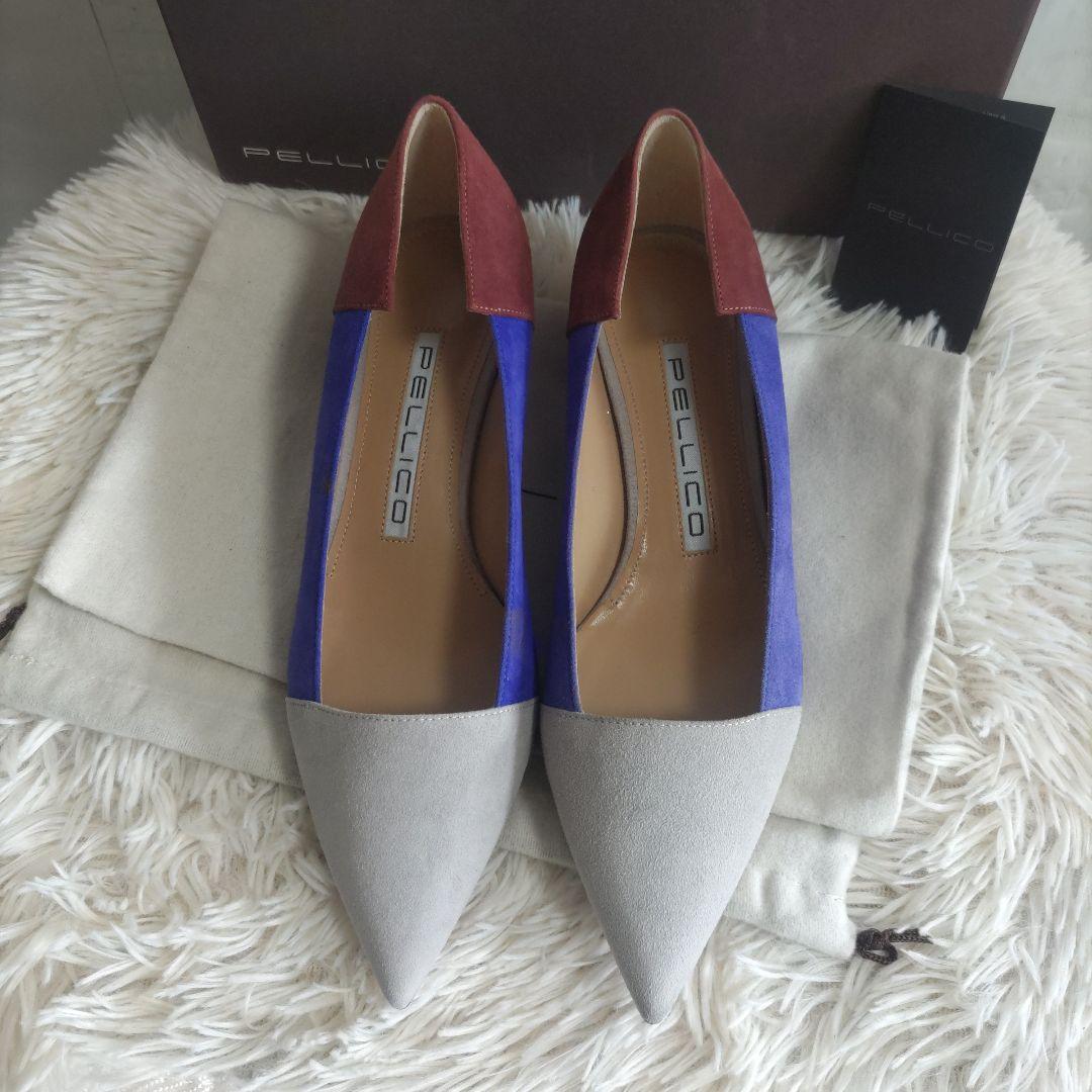 美品✨ PELLICO　ペリーコ　パンプス 　スエード 　マルチパネルパンプス