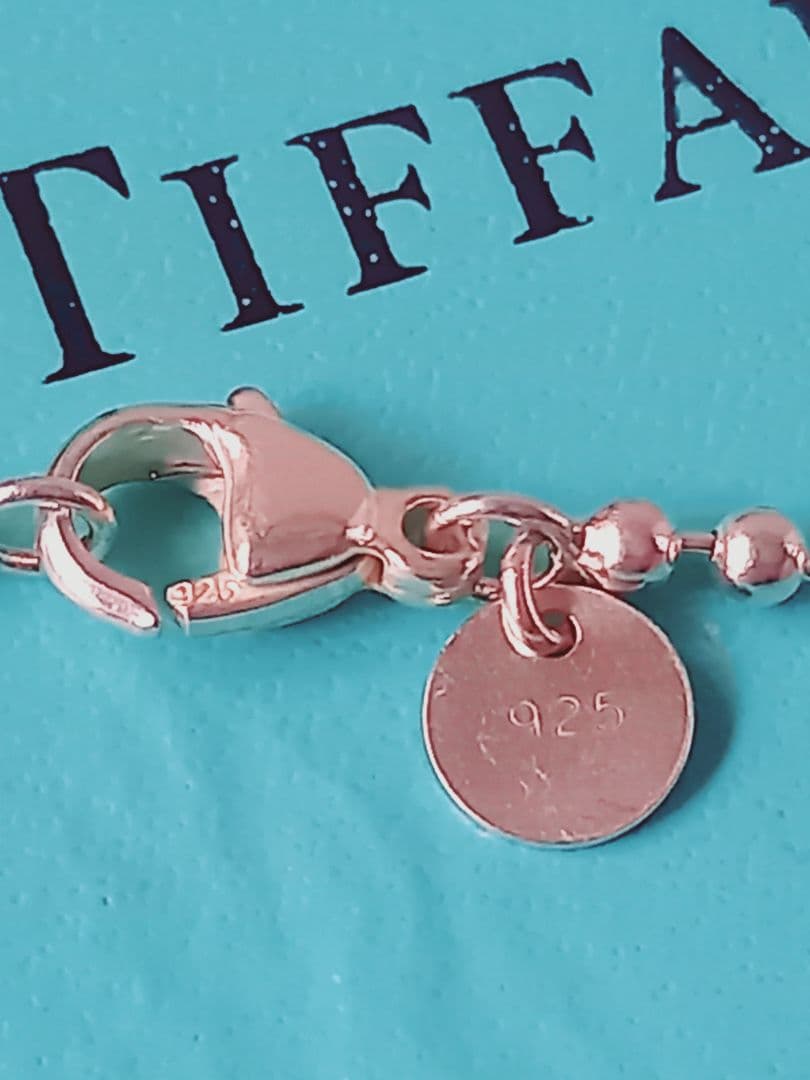 TIFFANY ティファニー ボールチェーン ロング ネックレス シルバー ②