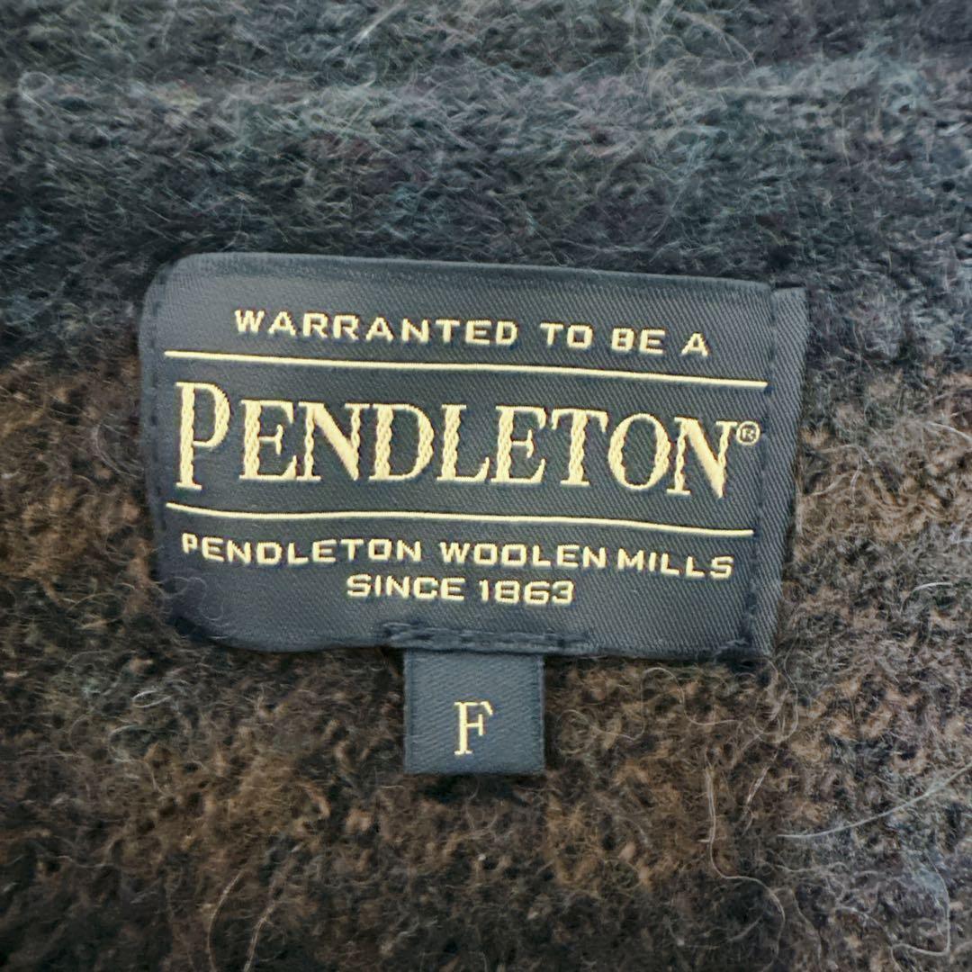PENDLETON ジャカード Vネックカーディガン アルパカ混