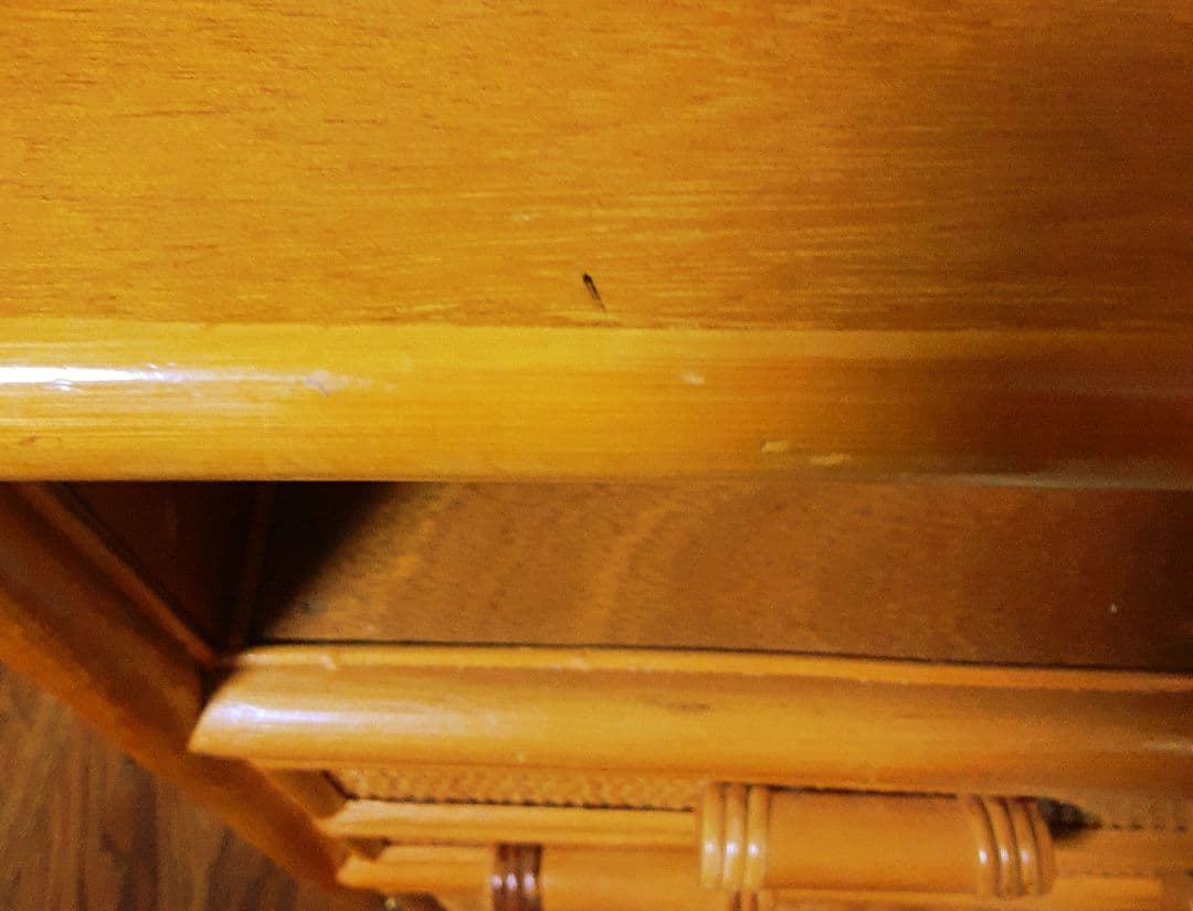 ラタン 藤 チェスト たんす テレホンラック　キャスター付