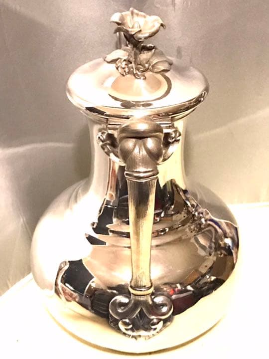 希少品　クリストフル製　仏銀器　1907年作　アネモネ　実用可能　1.8リットル