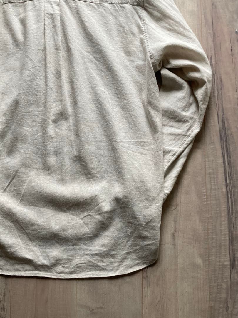 confect upcyclelino 起毛リネンレギュラーカラーシャツ