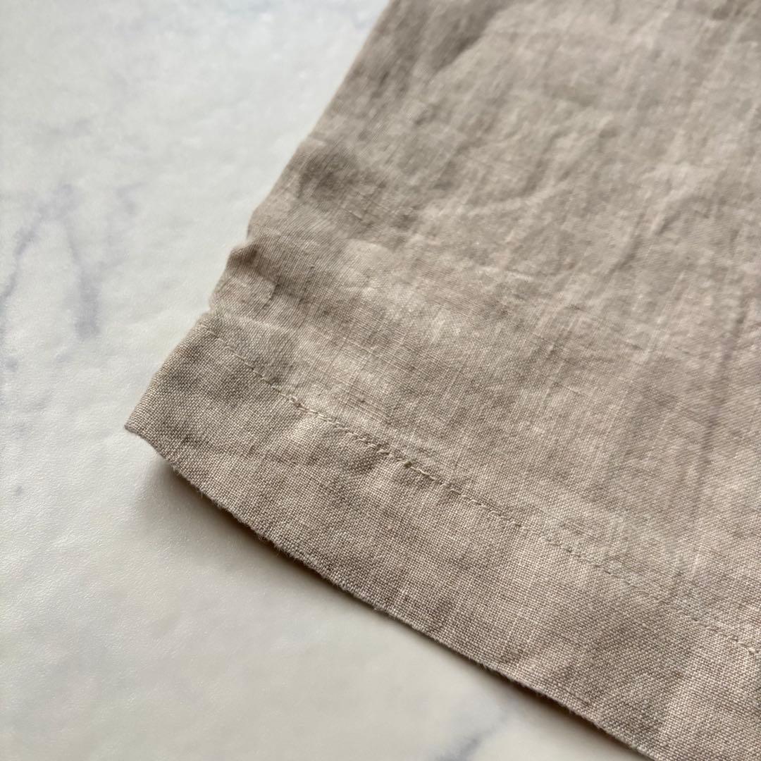 かぐれ KAGURE リネンオールインワン　長袖　ベージュ◆7079