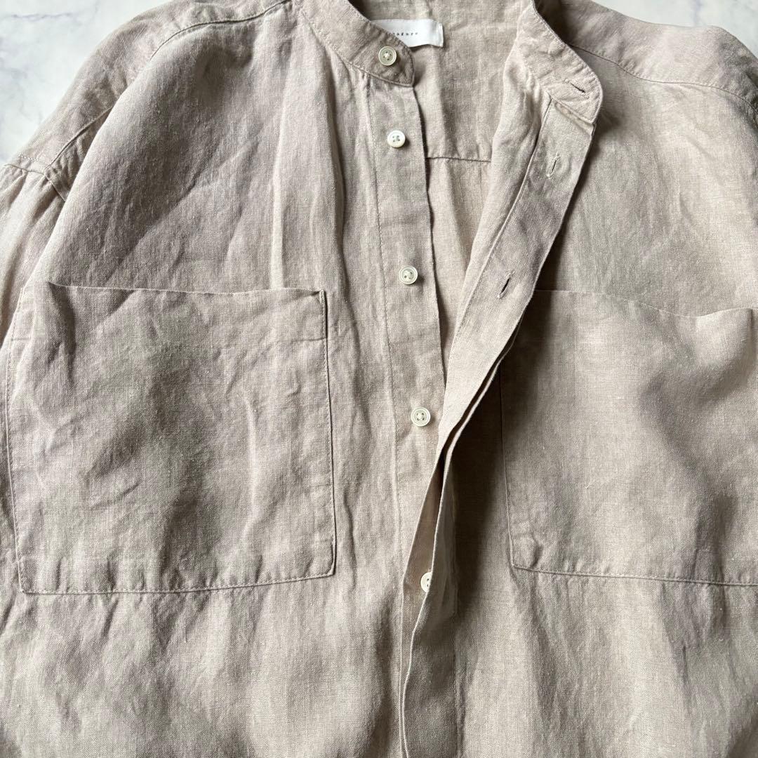 かぐれ KAGURE リネンオールインワン　長袖　ベージュ◆7079