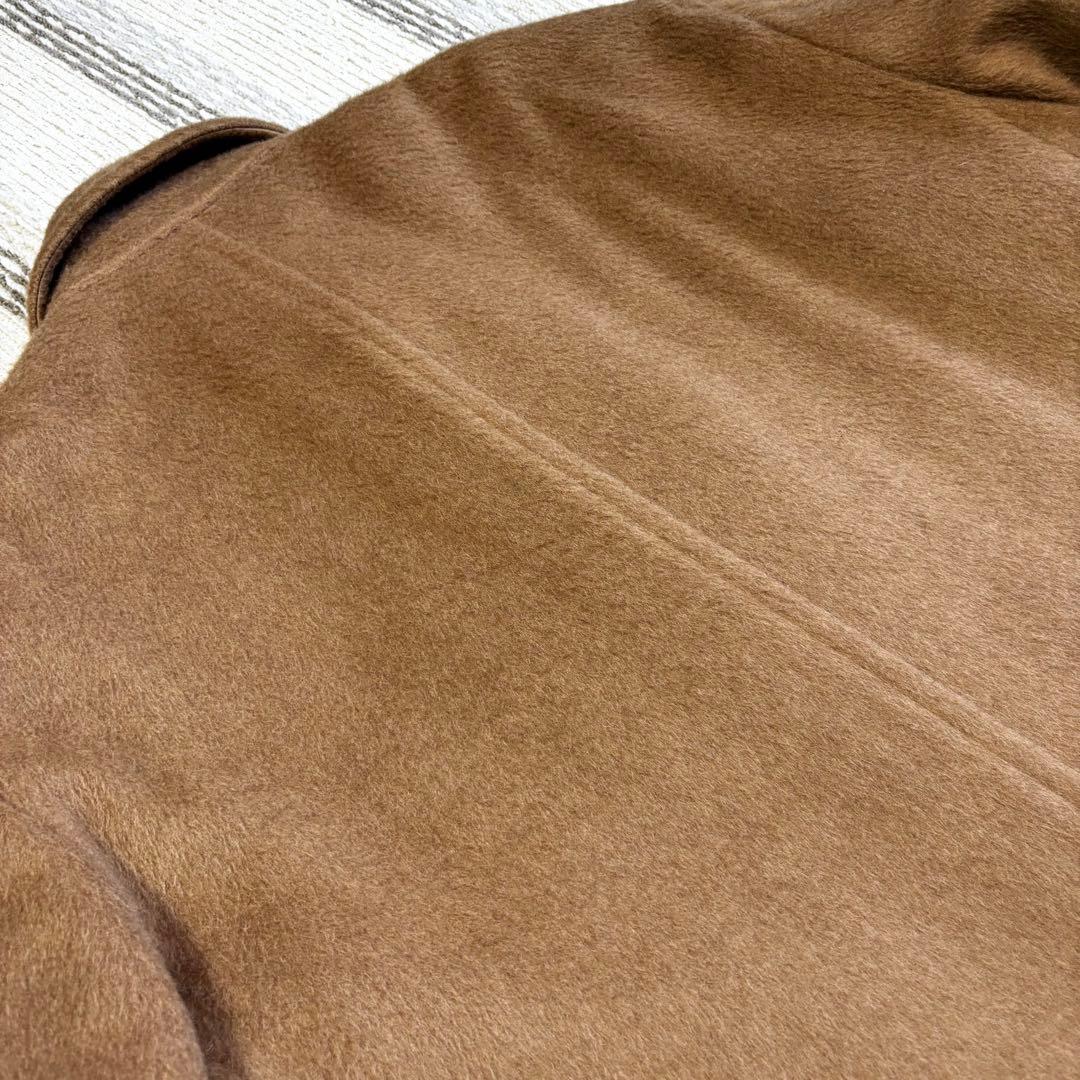 狂四郎　ビンテージ　ステンカラーコートキャメル100% イタリア生地 LL