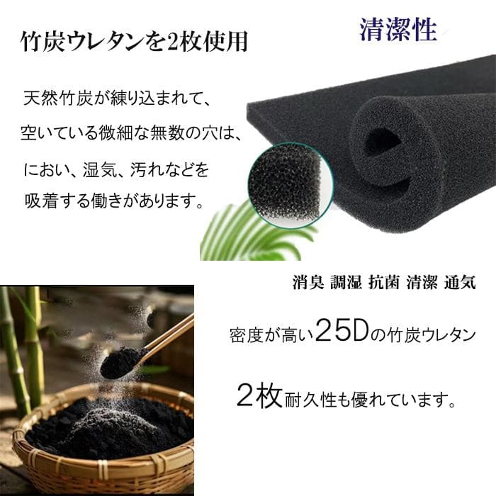 マットレス 硬め ダブル コイル 21cm 通気性 竹炭 耐久 腰痛対策 体圧