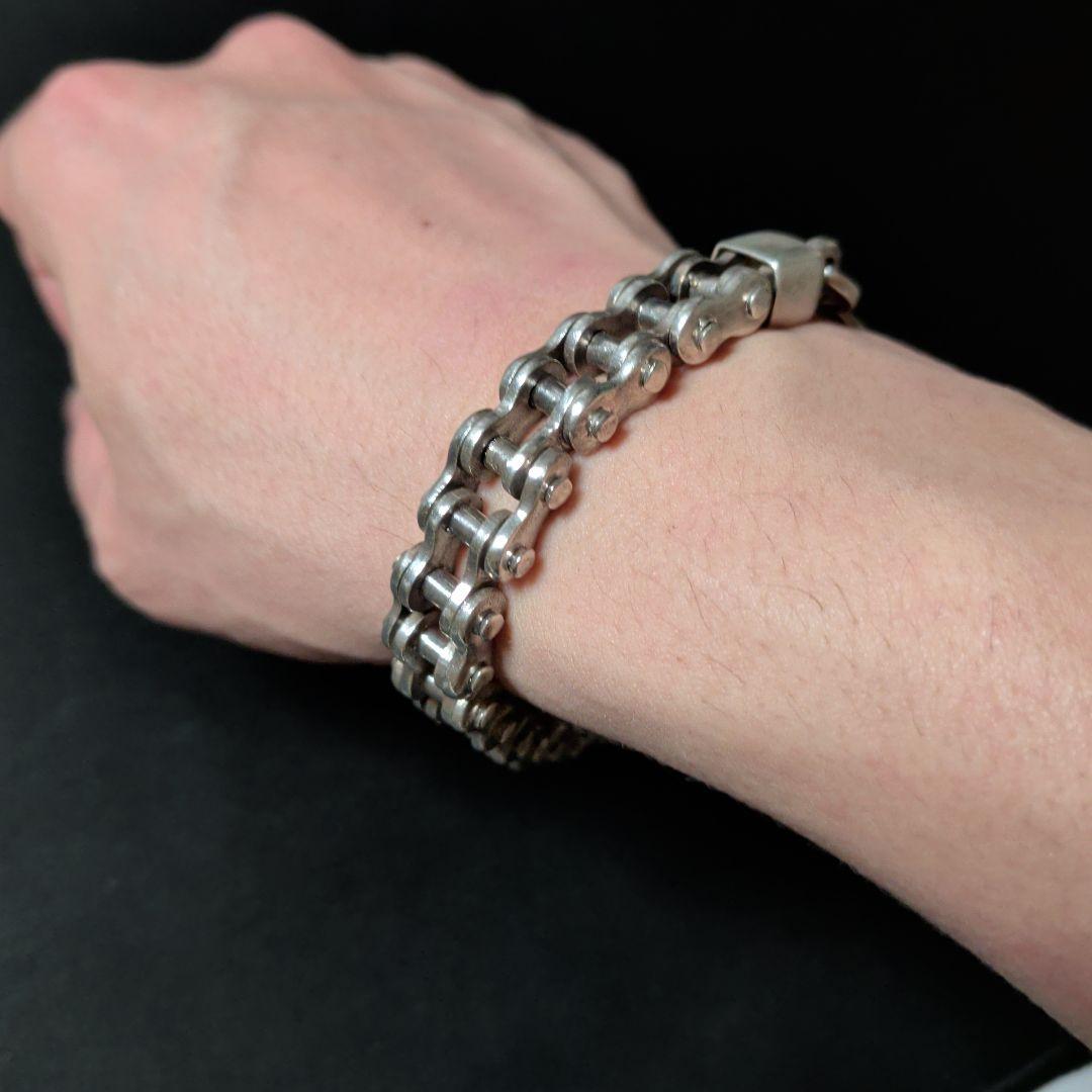 SV925 75g バイクチェーン ブレスレット メキシコ製 ヴィンテージ品