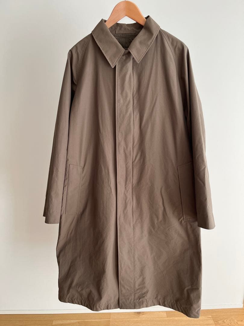 ユニクロユー　オーバーサイズステンカラーコート　ブラウン　L