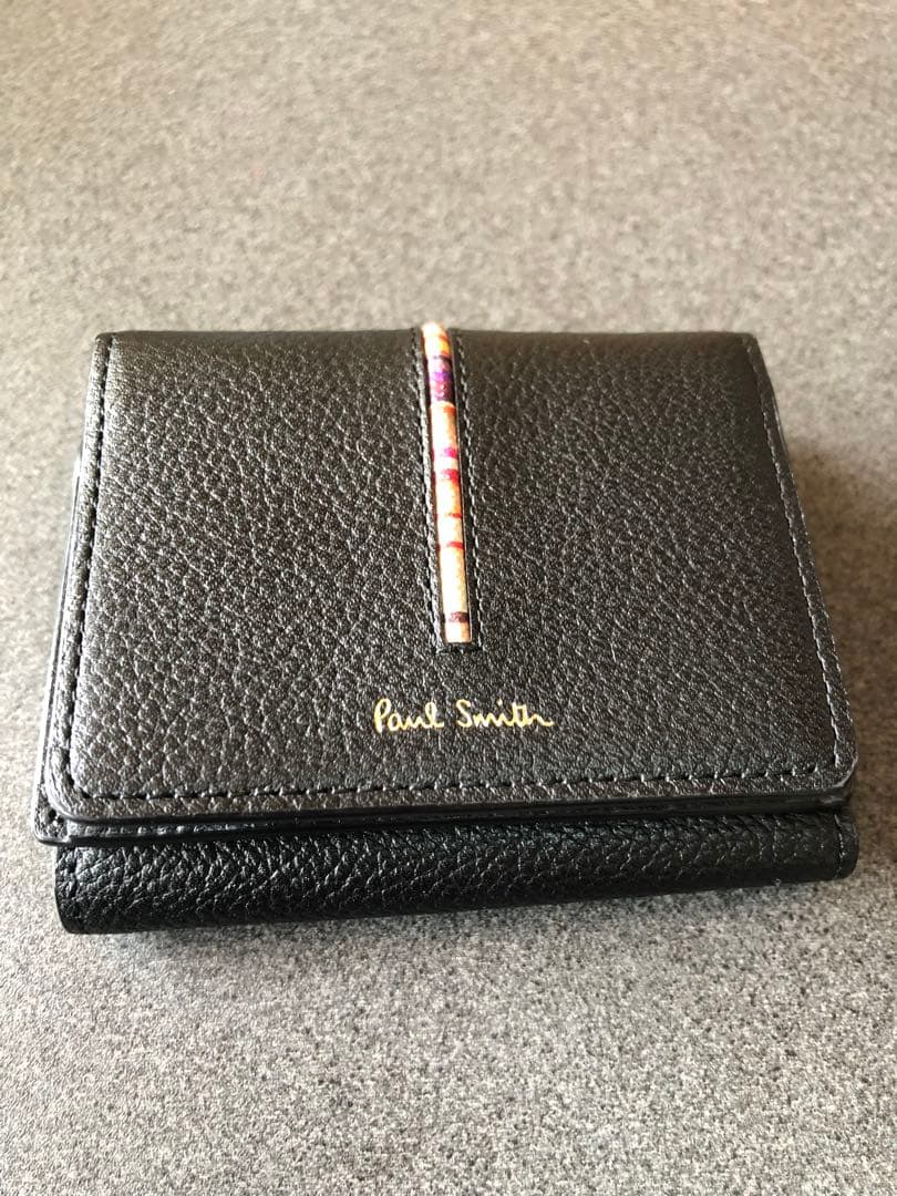 Paul Smith ブラックレザー 三つ折り財布　ポールスミス　ウォレット