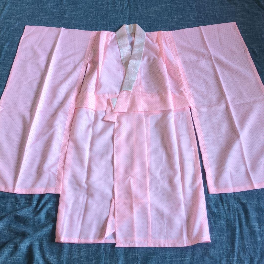 七五三　正絹　着物　ピンク　桜　７歳　フルセット