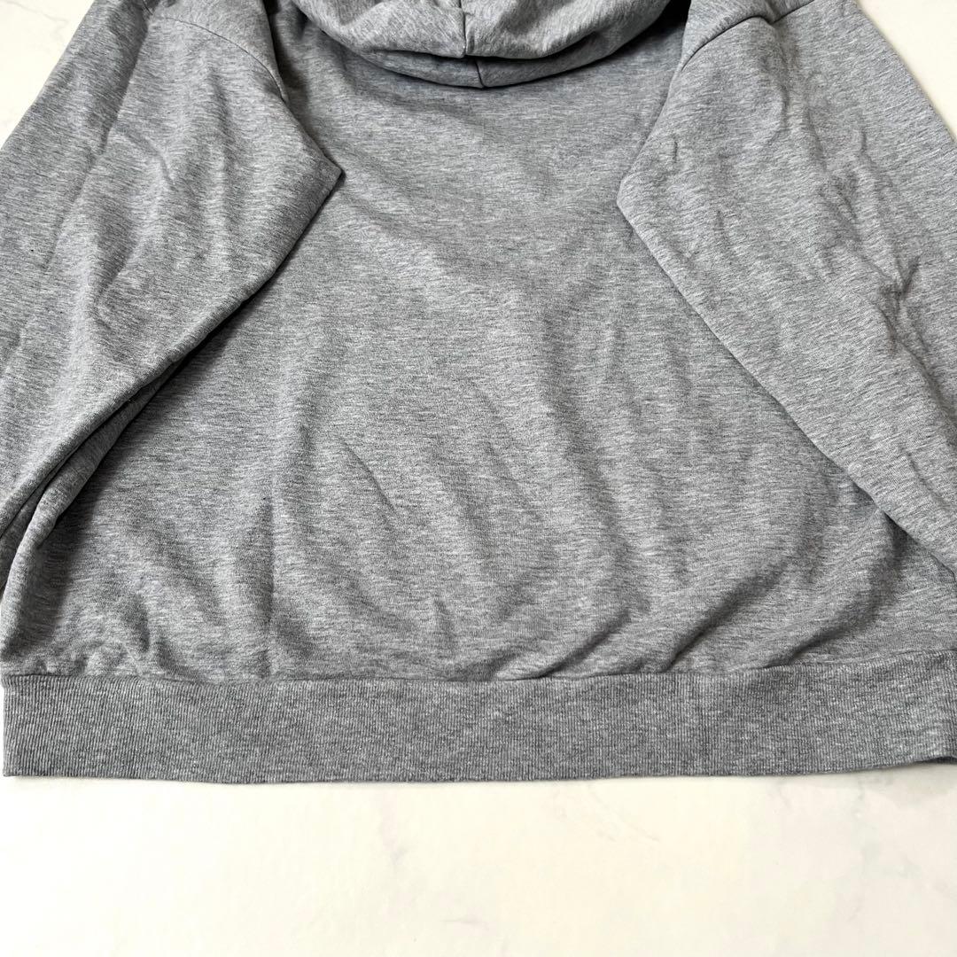 セリーヌ パーカー 16ルーズ ロゴプリント M グレー カシミヤ シルク