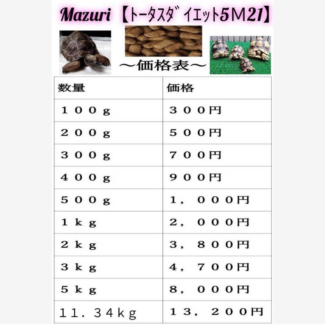 【5kg】リクガメフード　トータスダイエット5Ｍ21