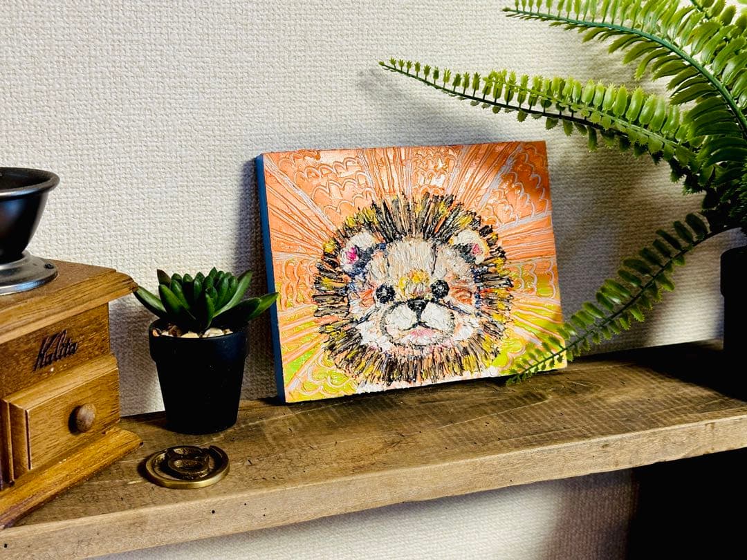 〜ぬいぐるみシリーズ〜　かわいいライオンの油絵